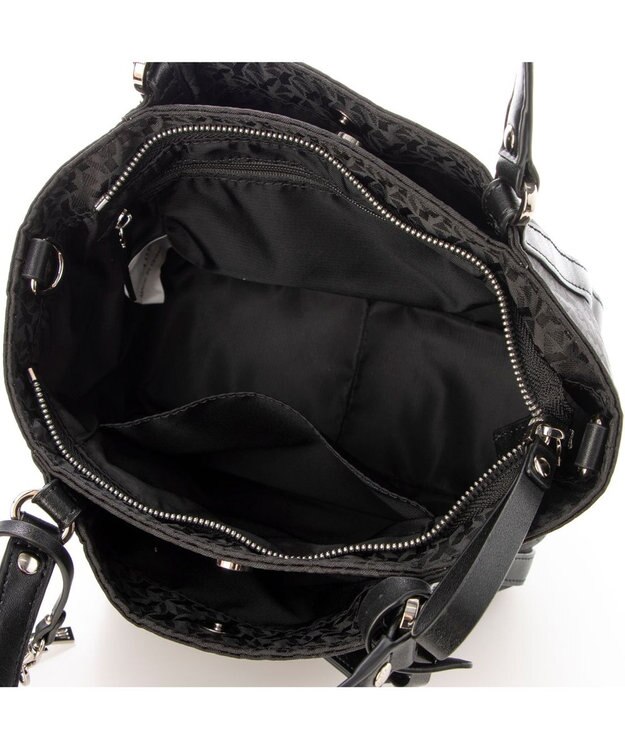 Y'SACCS モノグラム×リサイクルレザー 2WAYミニマムトート ブラック