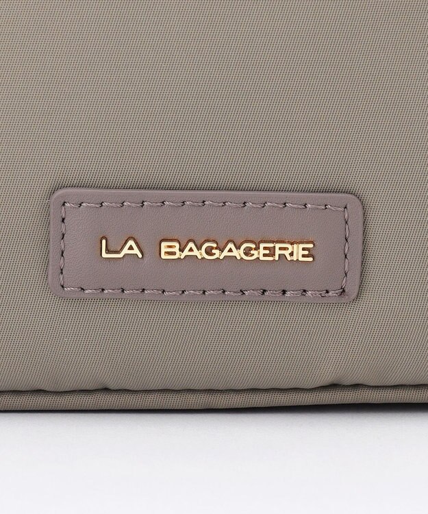 LA BAGAGERIE メタルバックル　ボックスショルダー　SSサイズ グレージュ