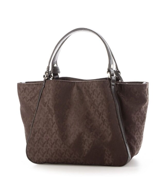 Y'SACCS モノグラム×リサイクルレザー 2WAYミニマムトート チョコ