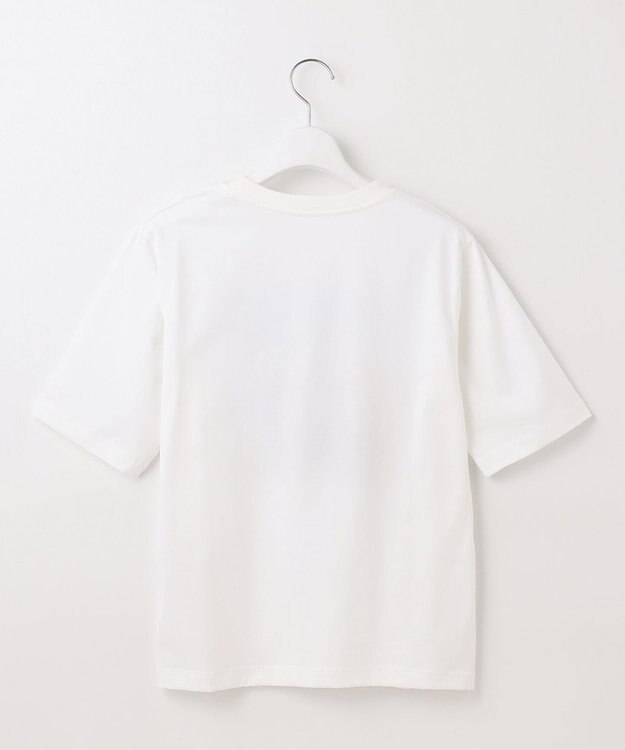 自由区 【洗える】VINTAGE PHOTO Tシャツ オフ×ブルー系