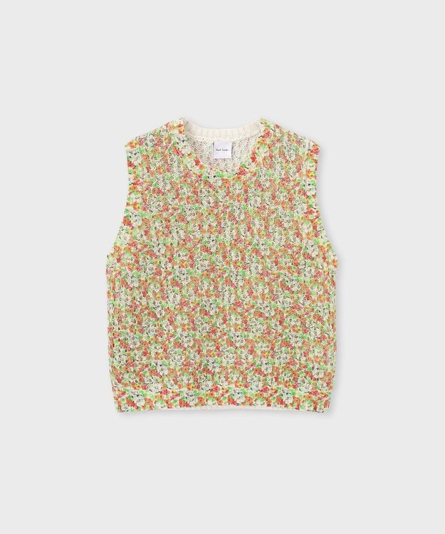 Paul Smith Garden Floral ニットベスト オレンジ