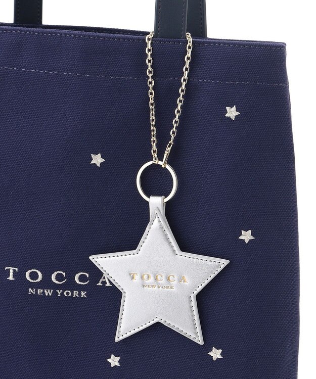 TOCCA 【chayさん着用】【WEB＆一部店舗限定・A4サイズ対応】LUCKY TWINKLE CANVASTOTE キャンバストートバッグ ネイビー系