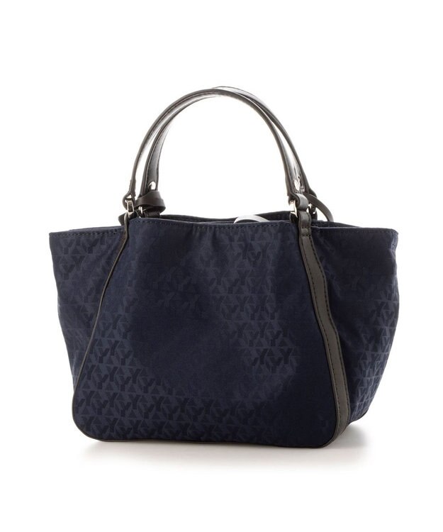 Y'SACCS モノグラム×リサイクルレザー 2WAYミニマムトート ネイビー