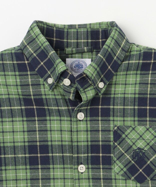 J.PRESS KIDS 【140-170cm】起毛チェックシャツ グリーン系4