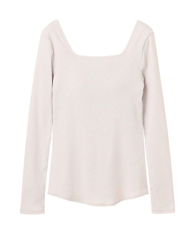 ICB 【洗える】【OUR WACOAL コラボ】カップイン スクエアネックロングTシャツ トープ系