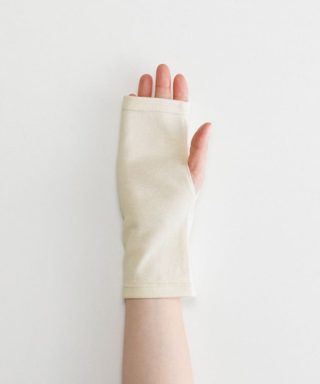 ORuKuBET pure organic cotton wrist cover 【 UVカット・オーガニックコットン・日本製 】 アイボリー