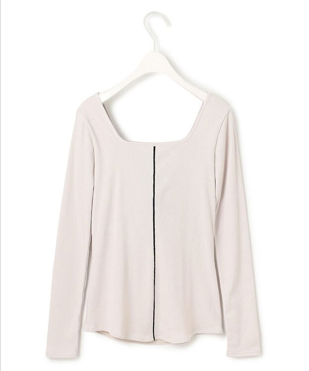 ICB 【洗える】【OUR WACOAL コラボ】カップイン スクエアネックロングTシャツ トープ系