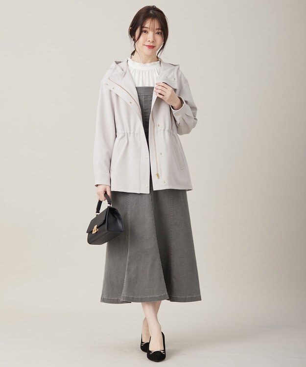 ANY SIS 【洗える】フリルネックスタンド ブラウス オフ