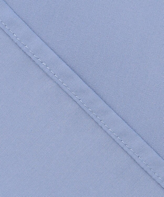 Feroux 【洗える】バイカラー ブラウス スカイブルー系