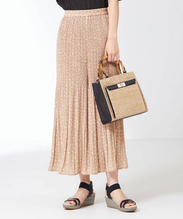 ANY SIS S 【洗える】イージープリーツ スカーチョ ベージュ系