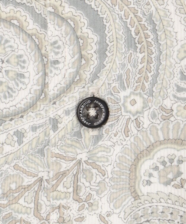 JOSEPH ABBOUD 【LIBERTY・綿100％】リバティペイズリープリントコーデュロイ シャツ ライトグレー系6