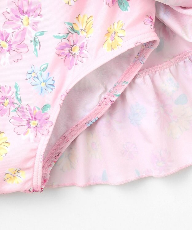ANY KIDS 花柄×レース ワンピース水着 ピンク