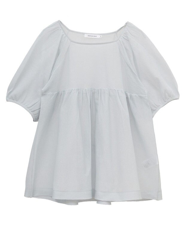 AMERICAN HOLIC シアーパフスリーブニットプルオーバー Light Blue
