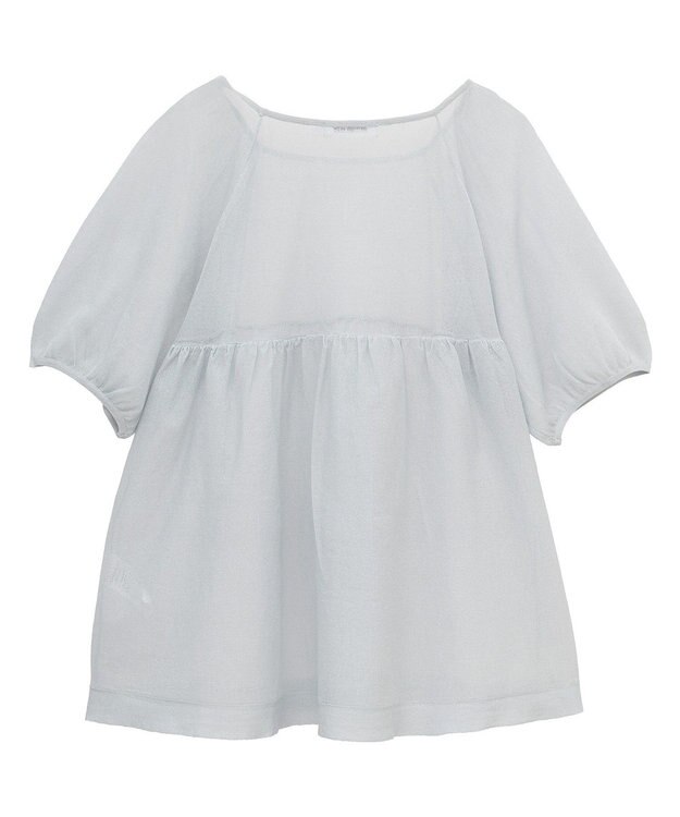 AMERICAN HOLIC シアーパフスリーブニットプルオーバー Light Blue
