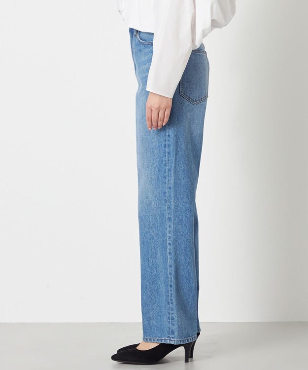 NAVE 【Nave　洗える】デニム センタープレスパンツ スカイブルー系