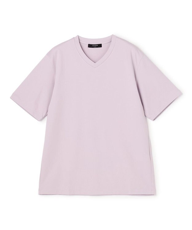 JOSEPH HOMME 【新色追加】ハイゲージベアスムース　VネックＴシャツ ライラック系