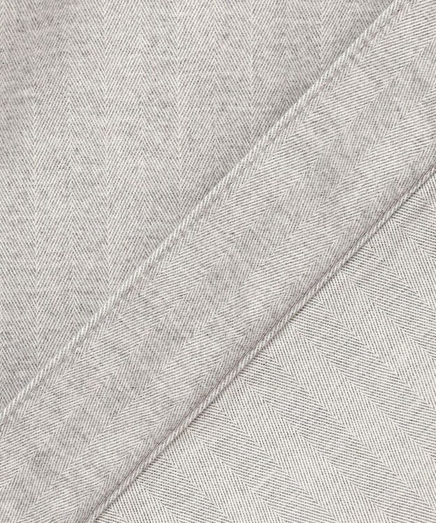JOSEPH ABBOUD 【イタリア素材/ストレッチ】ヘリンボンモールスキンワーク ジャケット ライトグレー系