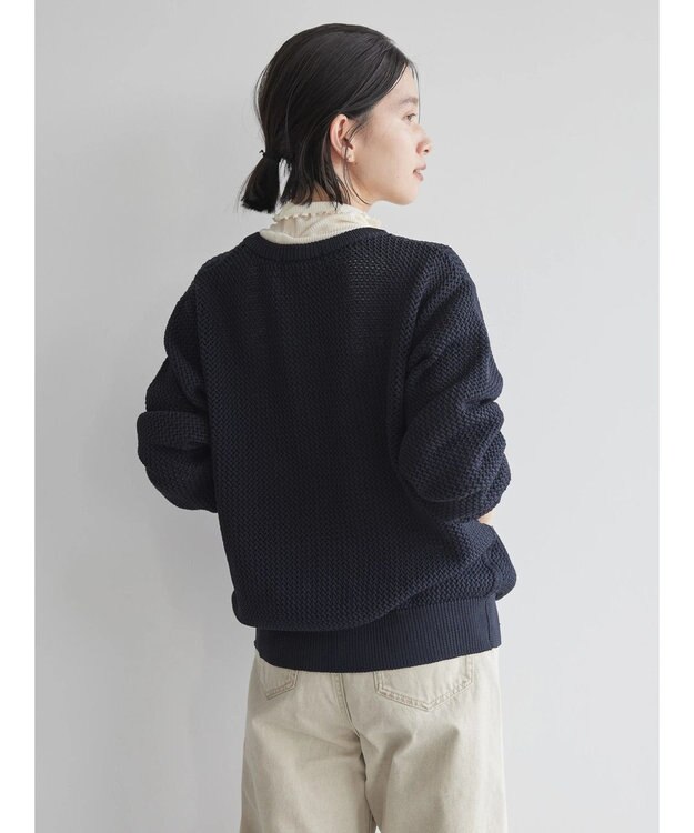 AMERICAN HOLIC エコカルットクルーネックカーディガン Navy