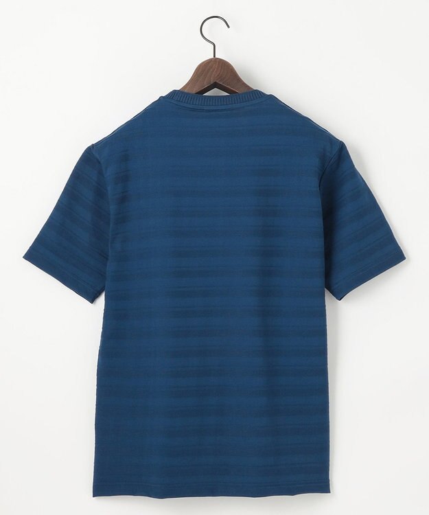JOSEPH ABBOUD 【オーガニックコットン使用・日本素材】リンクスボーダー Tシャツ ダルブルー系