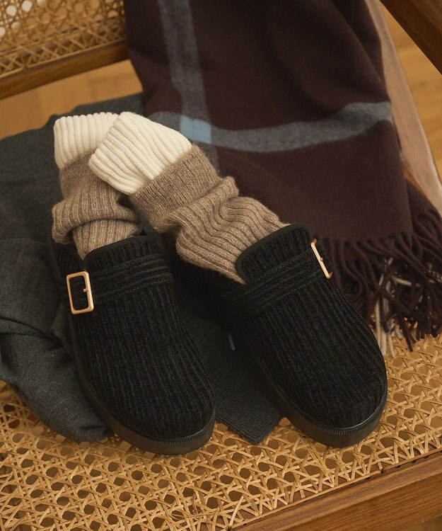 steppi 【洗える】厚底クロッグシューズ ブラック