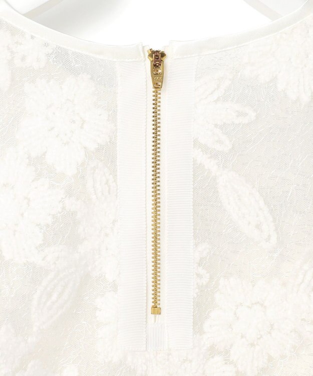 23区 【GOLD LABEL】フロッキーエンブロイダリー ブラウス ホワイト系