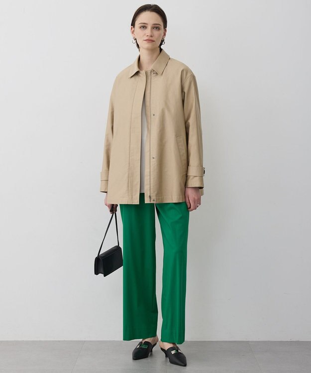 ICB L 【配色襟取り外し可能】ライトモールスキン キルトライナー付きバーンジャケット チノ