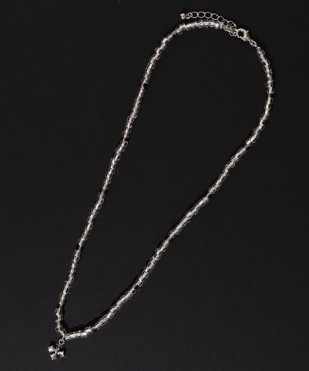 WEGO Mメタルモチーフビーズネックレス ホワイト