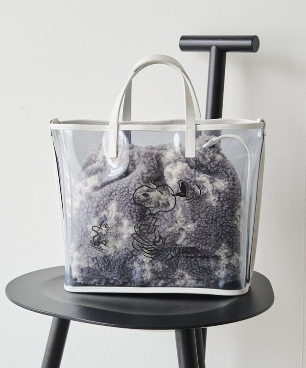 russet 【PEANUTS×russetコラボ第三弾】クリアトート×巾着セットバッグ(CE-1592) Monogram