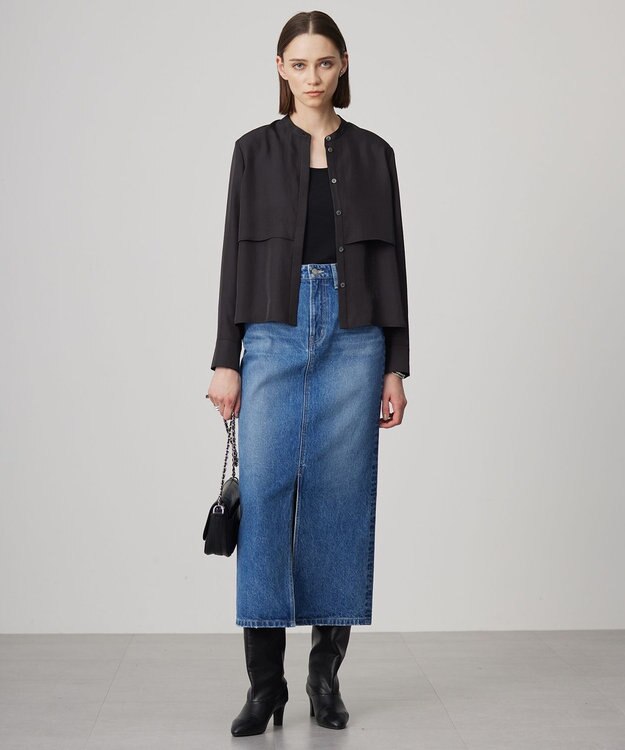 ICB 【洗える】ウォーターリサイクルデニム スカート ブルーデニム系