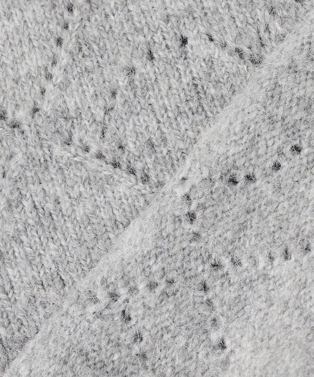 Feroux ハート柄ニット プルオーバー ライトグレー系