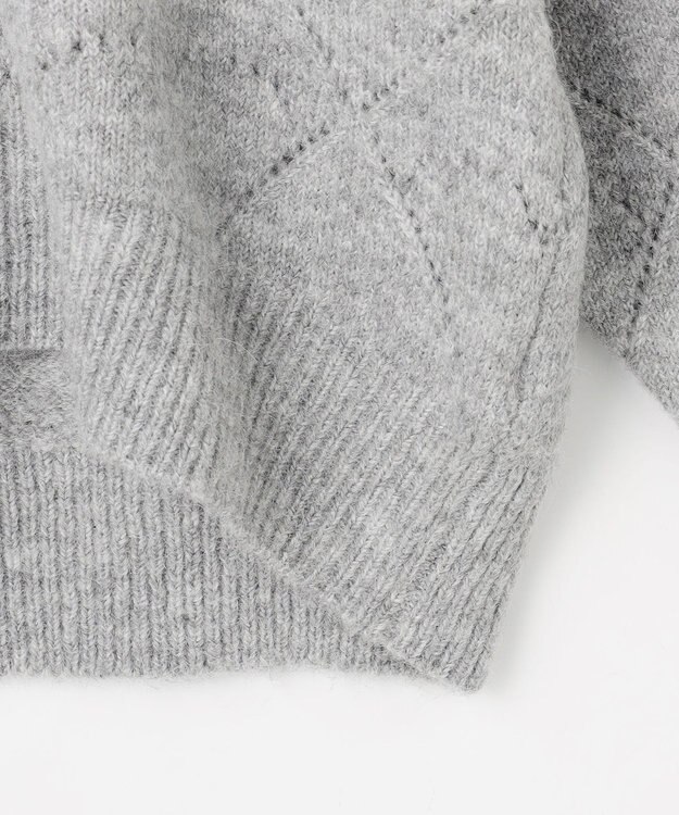 Feroux ハート柄ニット プルオーバー ライトグレー系