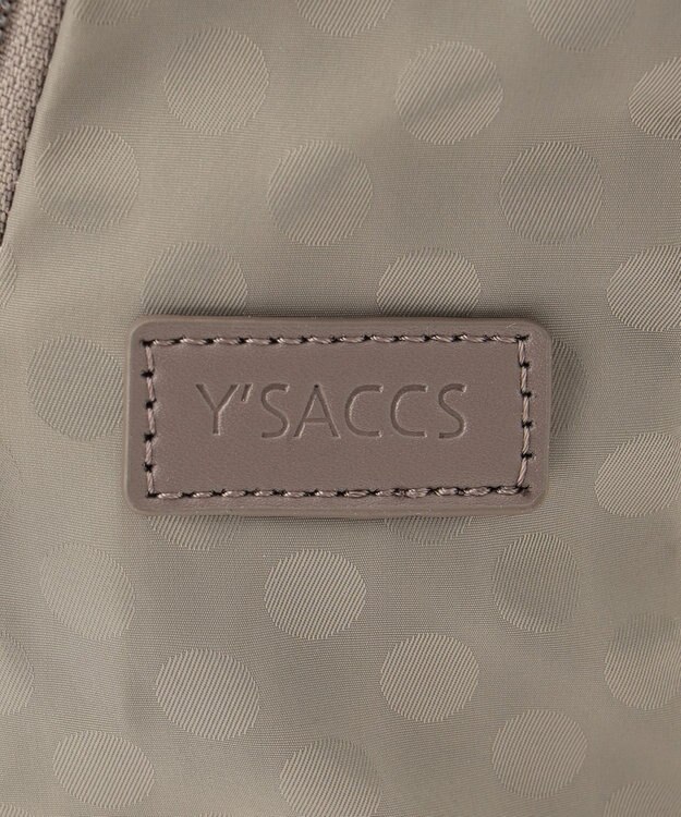 Y'SACCS はっ水ドットジャカード リサイクルレザーコンビ リュック グレージュ