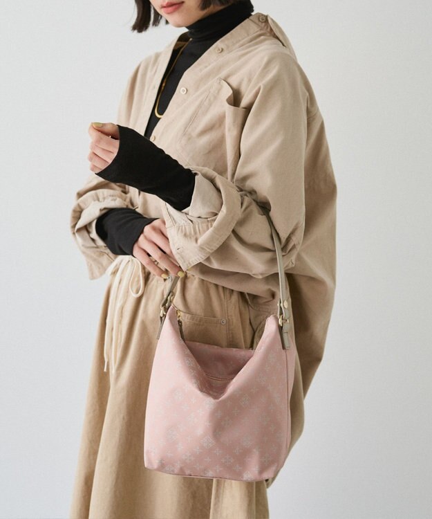 russet ナイロンジャガード2WAYミニショルダーバッグ(CE-1627) BeigePink