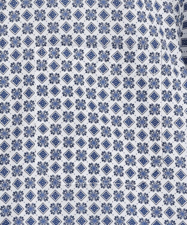 JOSEPH ABBOUD 【キングサイズ・綿100％・JAPANファブリック】パナマボイルプリント 半袖シャツ ネイビー系5