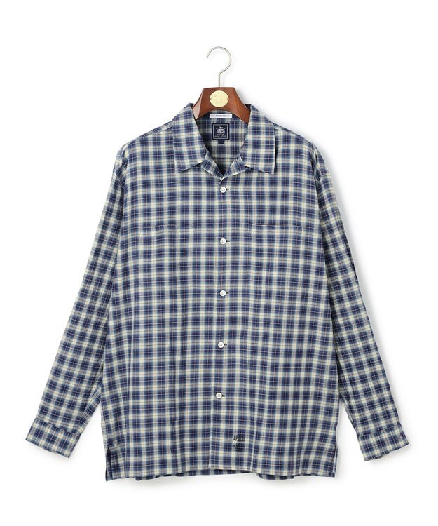 J.PRESS MEN 【J.PRESS ORIGINALS】【UNISEX】Indian Madras Open Shirts / Baggy-Fit ネイビー系4