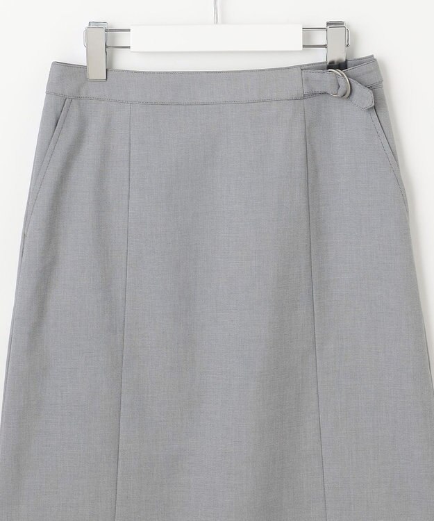 J.PRESS LADIES 【セットアップ対応・洗える・撥水】コットンFITTY スカート グレー系