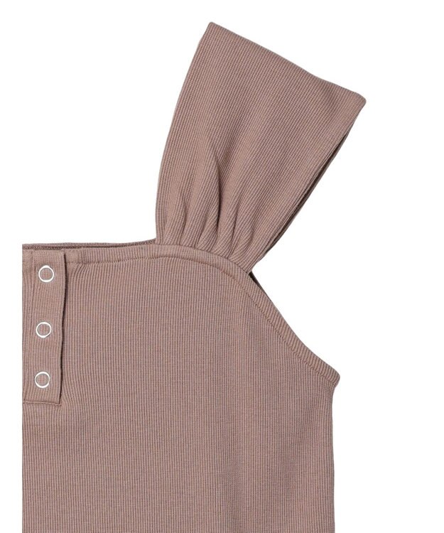 earth music&ecology リブフレンチタンクトップ Mocha