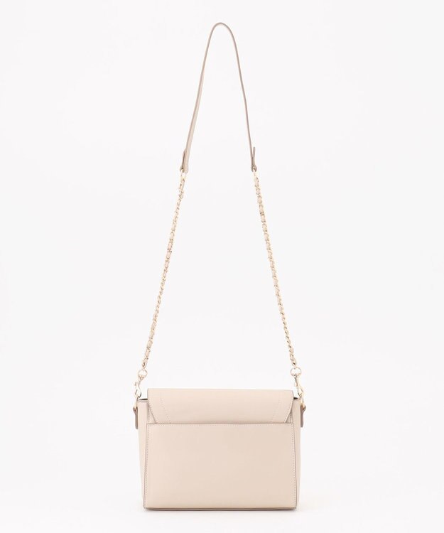 ANY SIS 【2WAY】サイドラインメタルショルダー バッグ ライトグレー