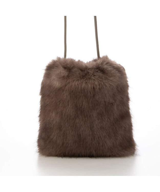 UNBILLION カシュカシュ cachecache / エコファーシンプル巾着ショルダーバッグ GY