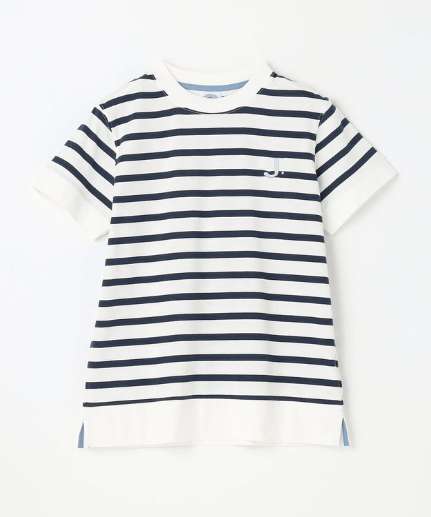 J.PRESS KIDS 【140-170cm】J.半袖ボーダーＴシャツ ネイビー系1