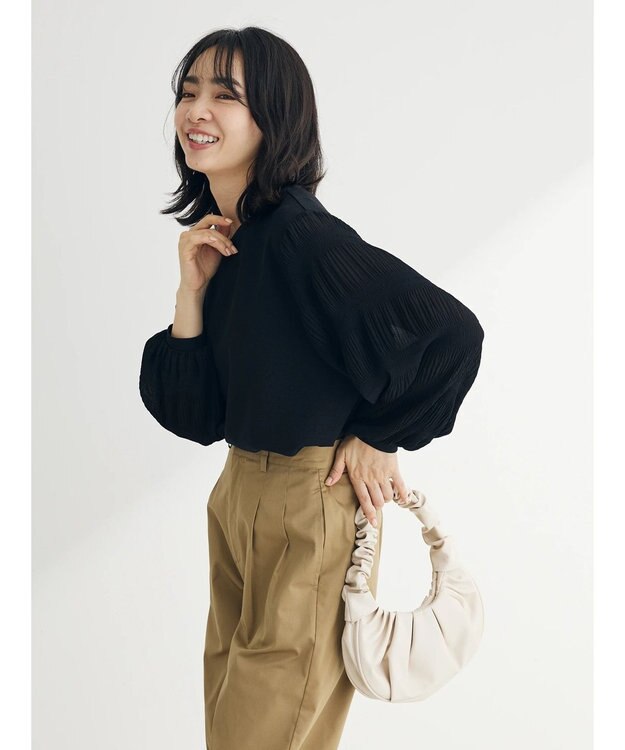 Green Parks マジョリカスリーブカットプルオーバー Black