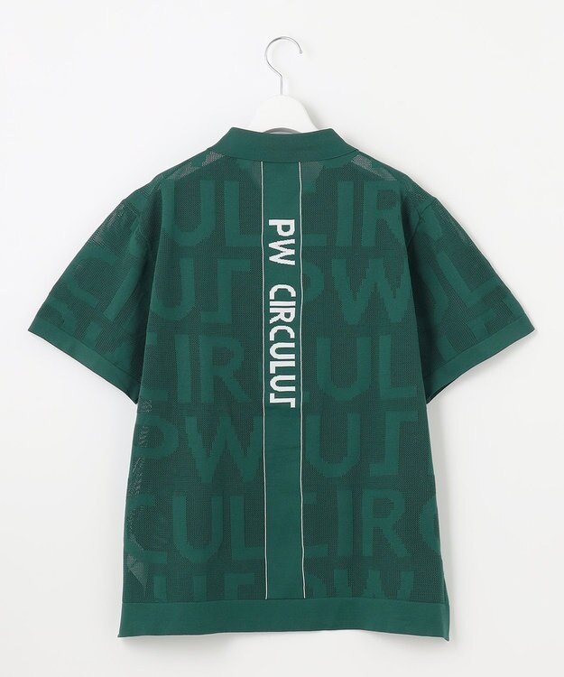 PW CIRCULUS 【手洗い可能】【UNISEX】ニットメッシュポロ ゴルフ グリーン系