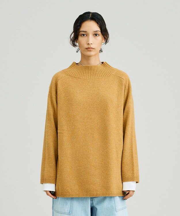 J.PRESS YORK STREET 【WOMEN】ウールカシミヤ ハイネックニット イエロー系