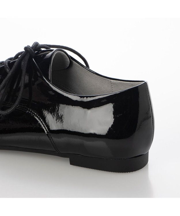 ing <ing>ソフトレースアップシューズ ブラックエナメル