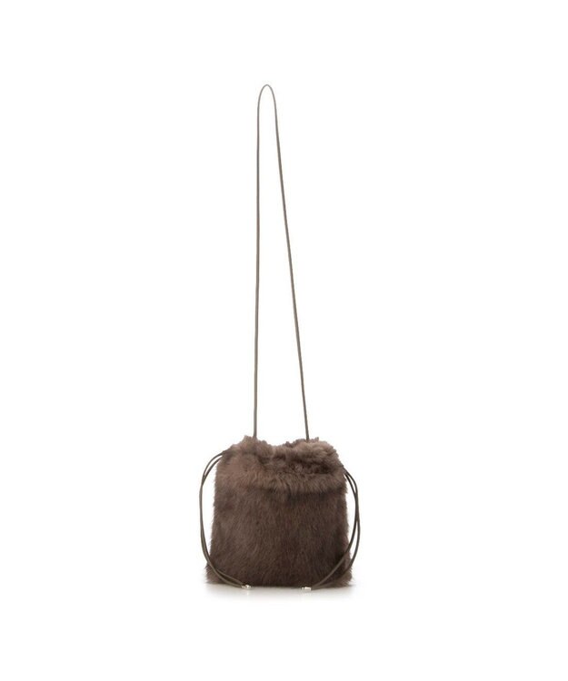 UNBILLION カシュカシュ cachecache / エコファーシンプル巾着ショルダーバッグ GY