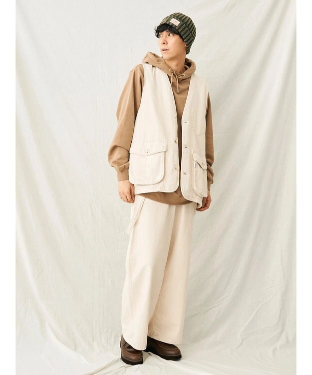 CRAFT STANDARD BOUTIQUE デニムハンティングベスト Ivory