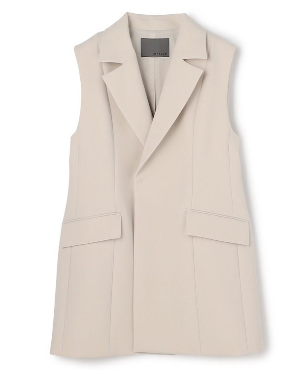 uncrave プルーフダブルクロス テーラードジレ グレージュ