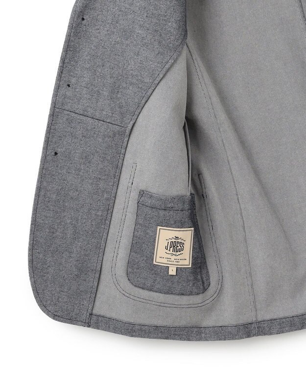 J.PRESS MEN 【THE SHACKET】カシミヤライクコットン ジャケット ネイビー系