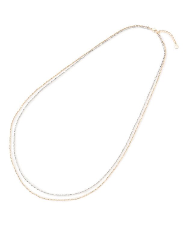 23区 【先行予約】3WAY ミックスカラー チェーン ネックレス ゴールド系