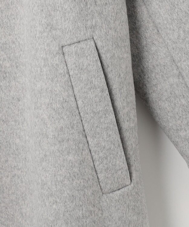 自由区 L 【WEB限定】ブラッシュドビーバー チェスターコート ライトグレー系